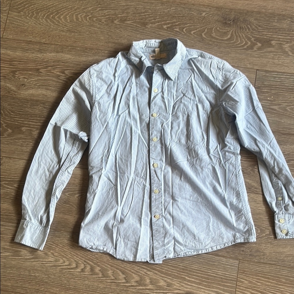 NOBO Blue Casual Button Down Shirt with Long Sleeves